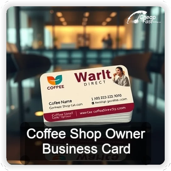03 Economy Celebration Rounded Printing, Coffee Shop Owner Business Cards print sample layout example